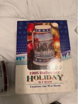 Budweiser Holiday Stein 1996 boxed