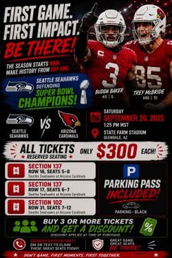 Arizona cardinals  Tickets