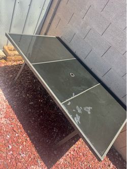 Backyard / patio glass table