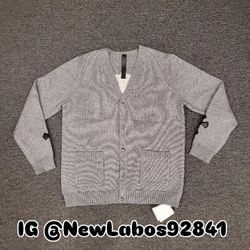 Men's Chrome Heart Cardigan Heather Gray