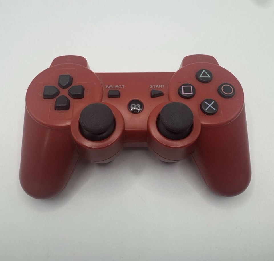 Red 3rd Party Wireless Controller for PS3-PlayStation 3