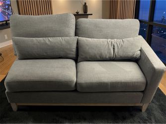 Modern Gray Lounge Loveseat – Game Room / Man Cave