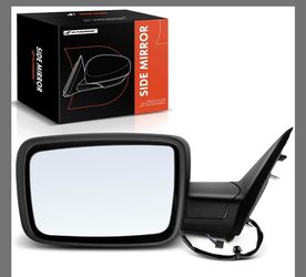 Driver Side Power Door Mirror - Compatible with Ram 1-2018, 1500 Classic 2019-2022, Ram 2-2018 - Heated Manual Folding Textured Black