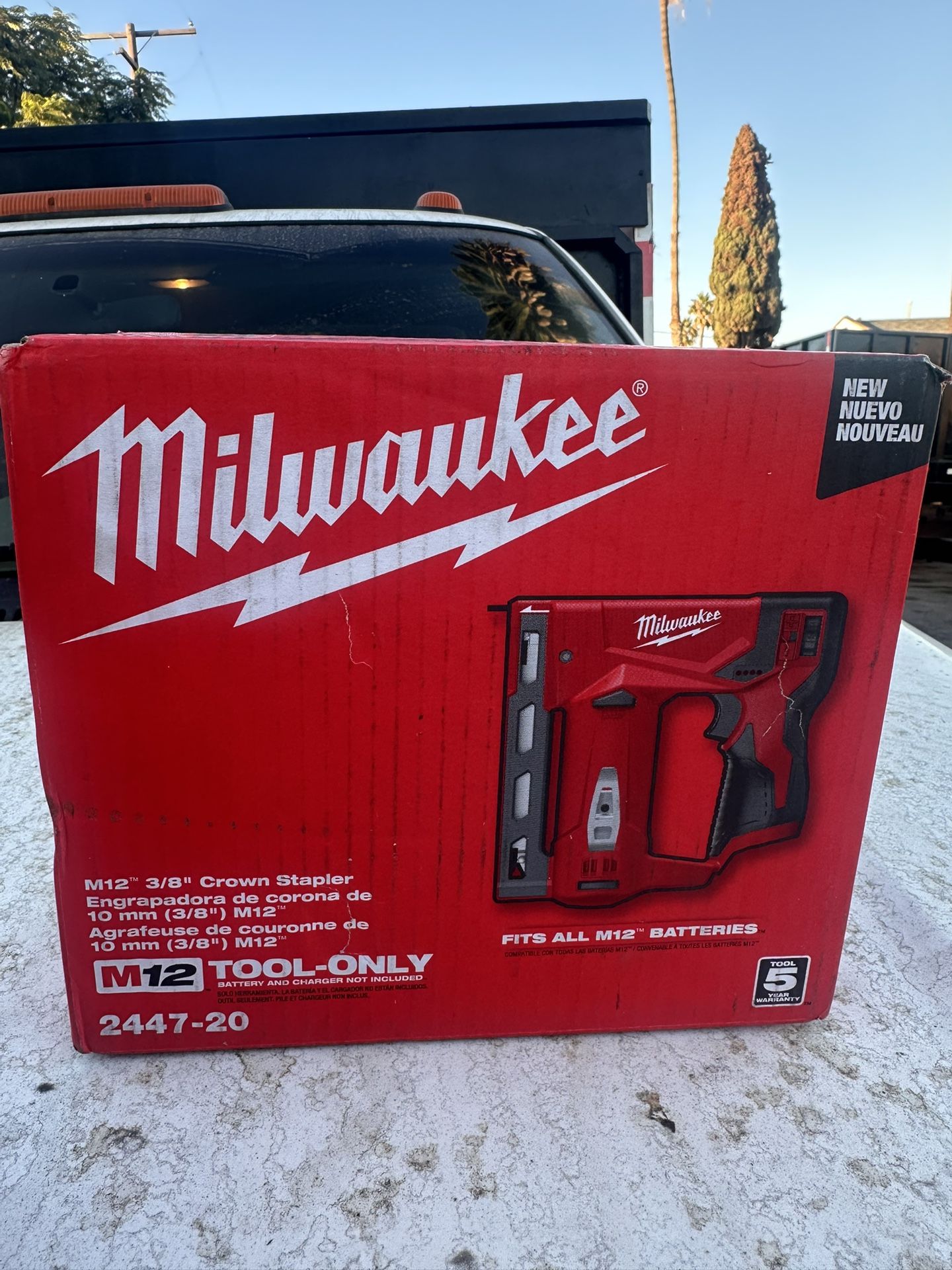 Milwaukee M12 12-Volt Lithium-lon Cordless 3/8 in. Crown Stapler (Tool-Only)