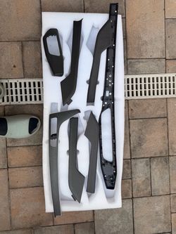 Car Interior Trim Panel Set Dark Wood Grain