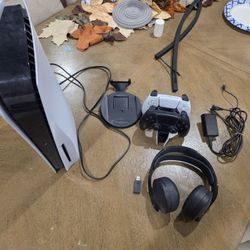 Ps5 Disc 2 Controllers Headset Charging Station 