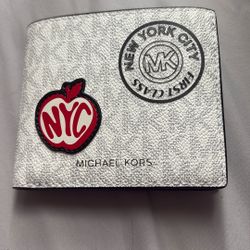 Michael Kors White NYC Wallet