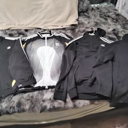 4 Pairs Of Sweaters/ Nike And Adidas Jackets 2xl