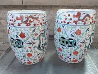 CHINESE PORCELAIN GARDEN STOOLS