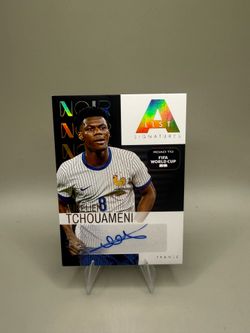 Aurelien Tchouameni 2025 Panini Noir FIFA World Cup Gold A-List Auto 1/10