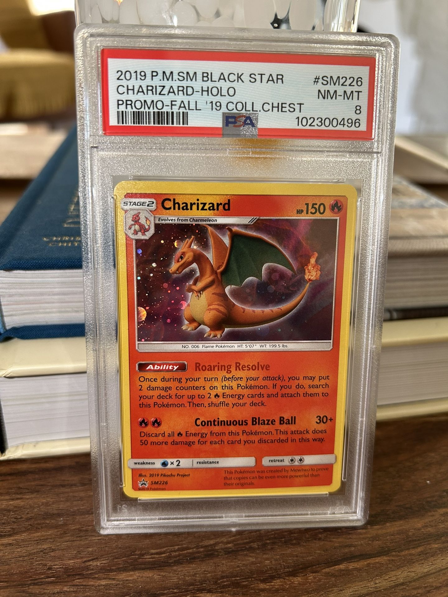 2019 Pokemon Promo Fall Chest #SM226 Charizard Holo PSA 8