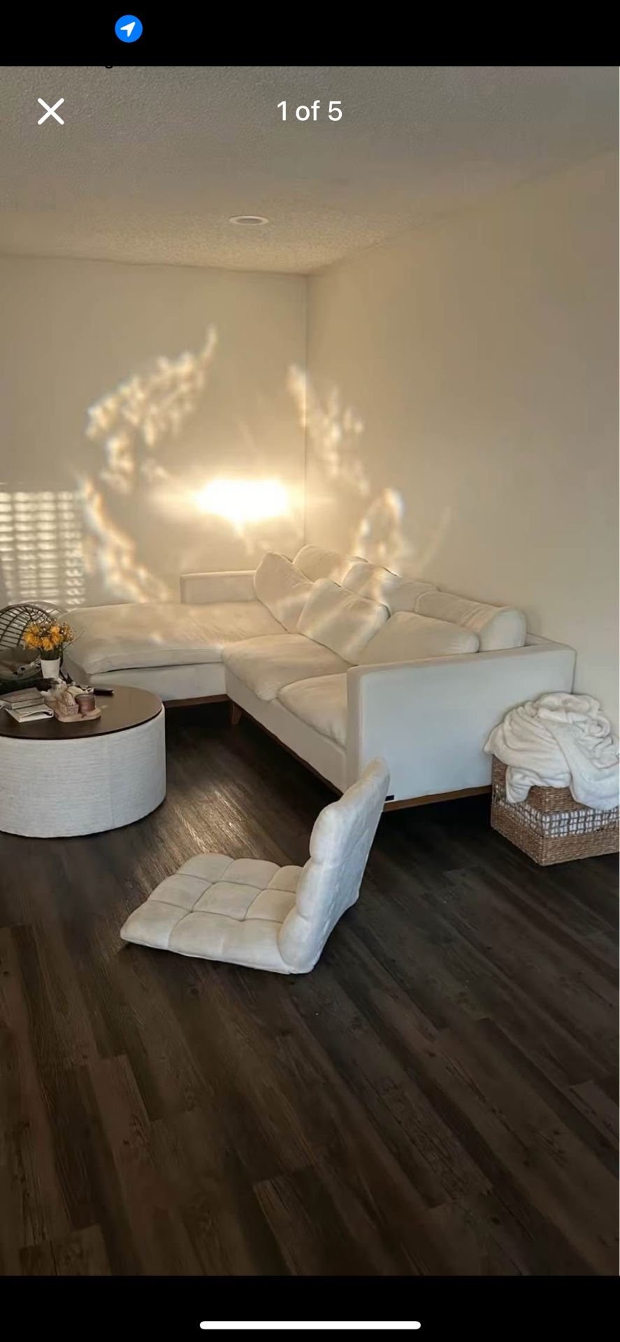 White Sectional Available Now!