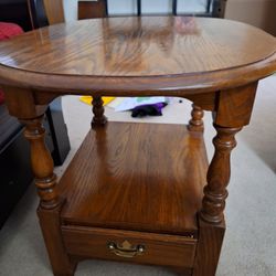 Oak Wood Nightstand/ Side Table