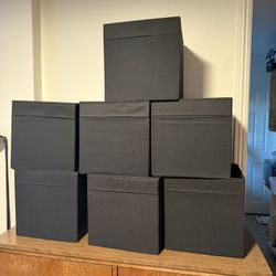 Ikea drona black storage box, lot of 7 - kallax cube organizer