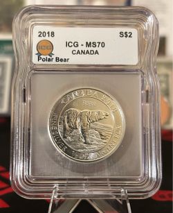 2018 Canada Polar Bear 1/2 oz Silver Coin ICG MS70