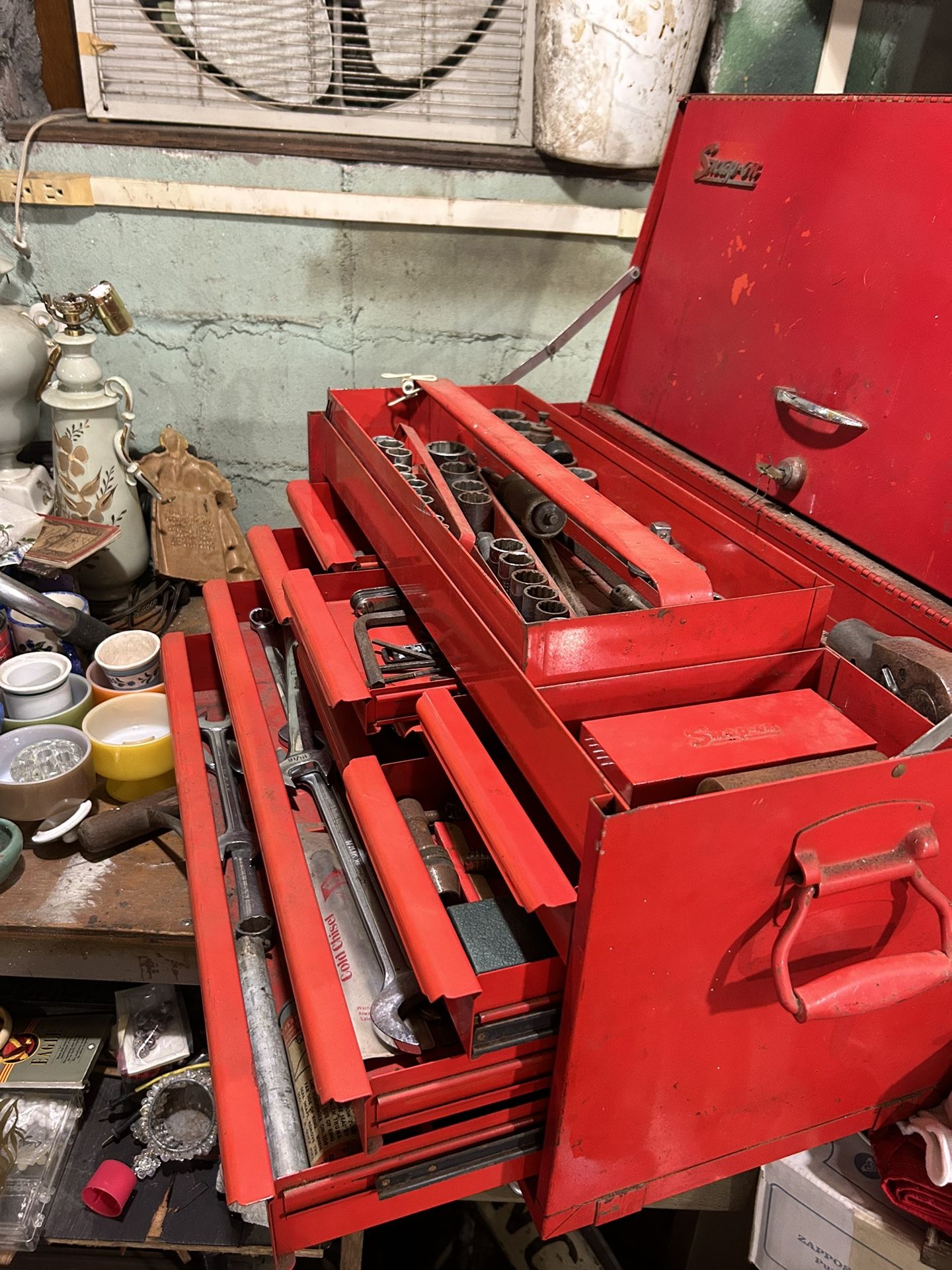 Snap -on Tool Box Full Of Vintage Snap On Tools And More