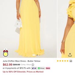 Yellow Chiffon Dress