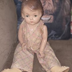 
Antique 1900's Bisque Baby Doll Plastic Body 