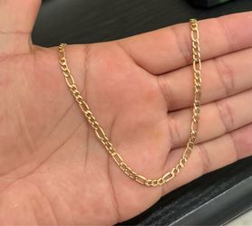 14K Gold Figaro Chain 22 Inches