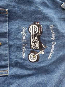 Harley Davidson softail deluxe embroidered Lee Jean shirt