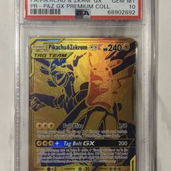 Pikachu & Zekrom GX SM248 PSA10