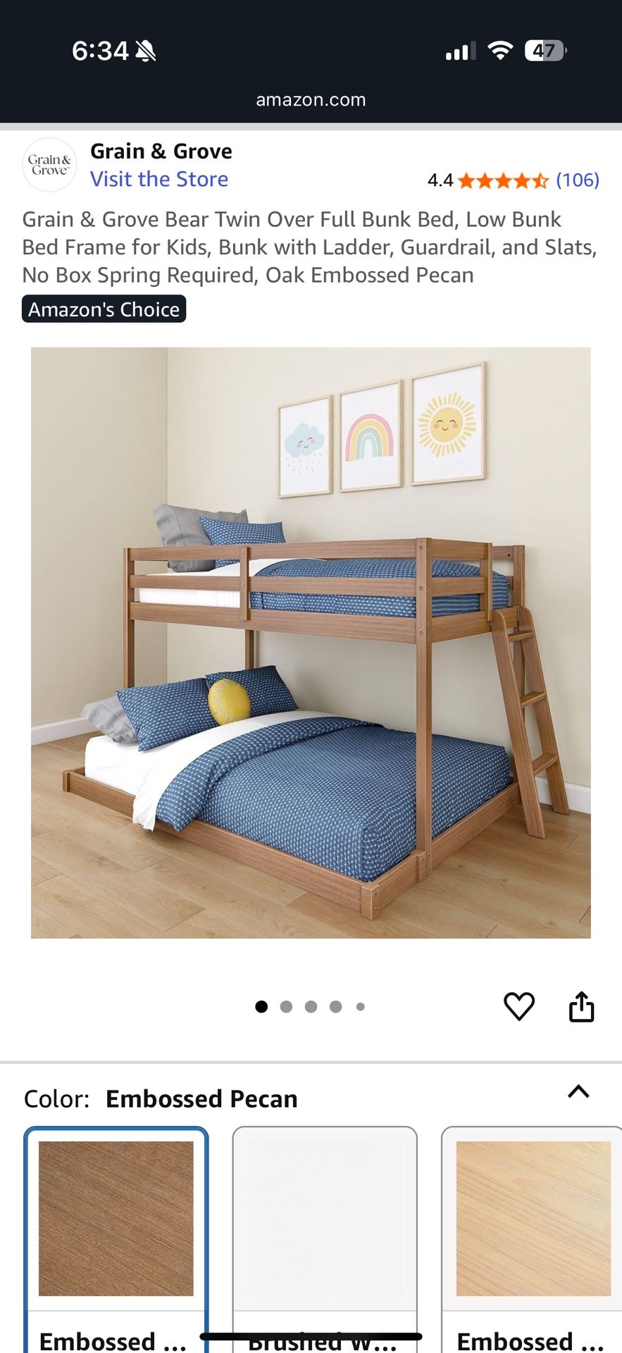 Bunk Bed Twin Over Full Low