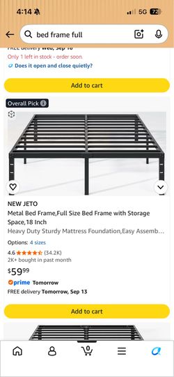 bed frame and mattress