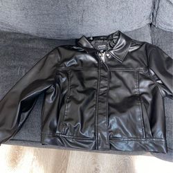 Black leather jacket