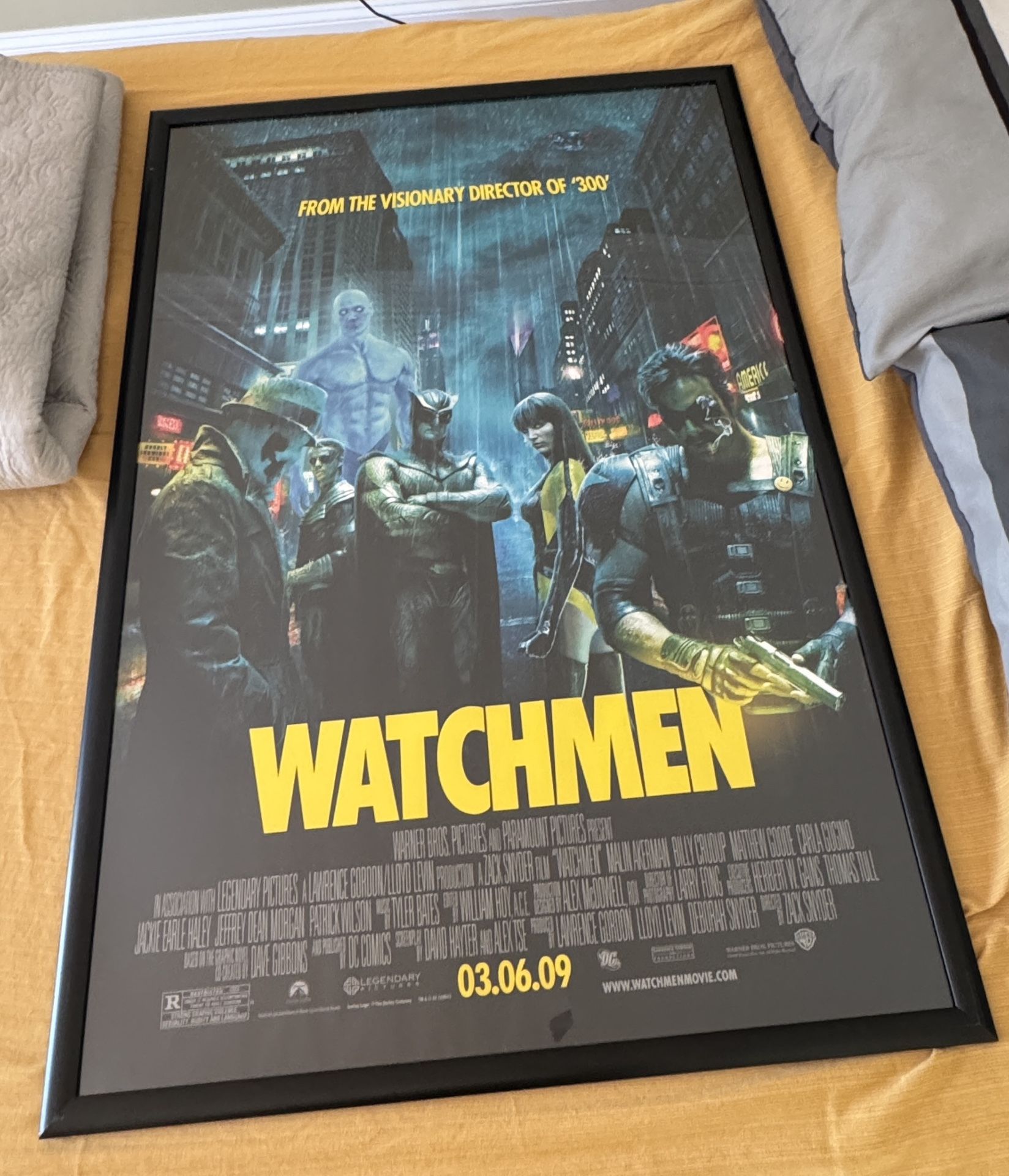 Watchmen 2009 Original Double Sided 27x40 Front Framed Movie Poster