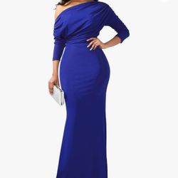 Royal Blue Long Sleeve Dress