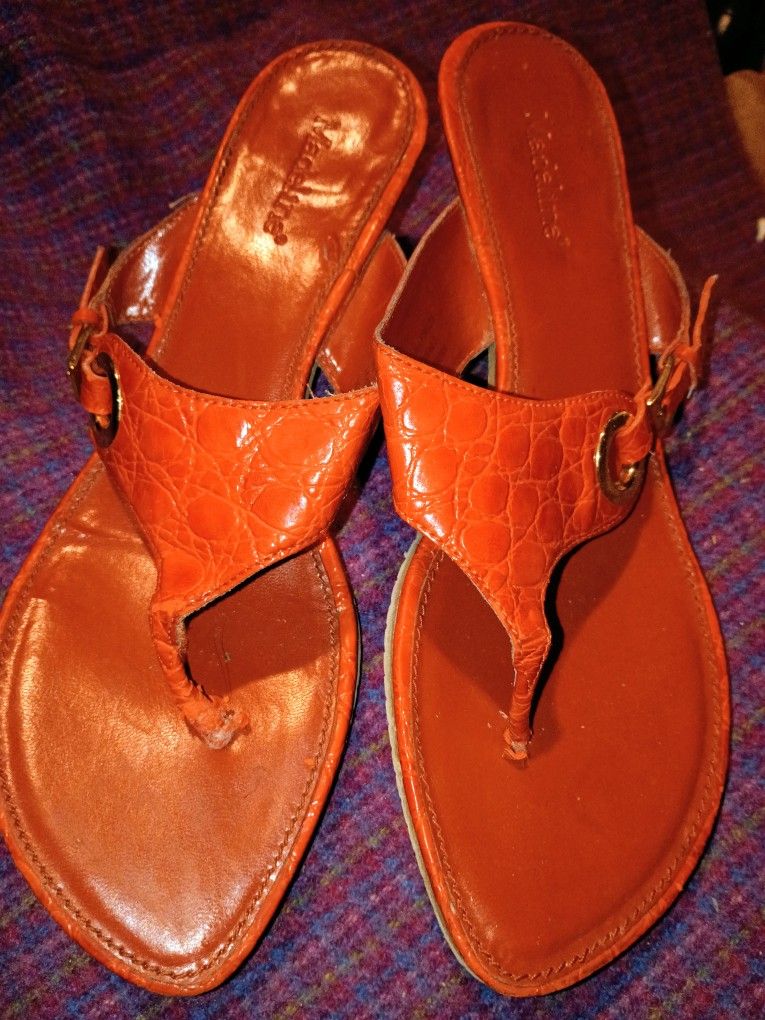 Used Slip On Sandals With A Small Heel