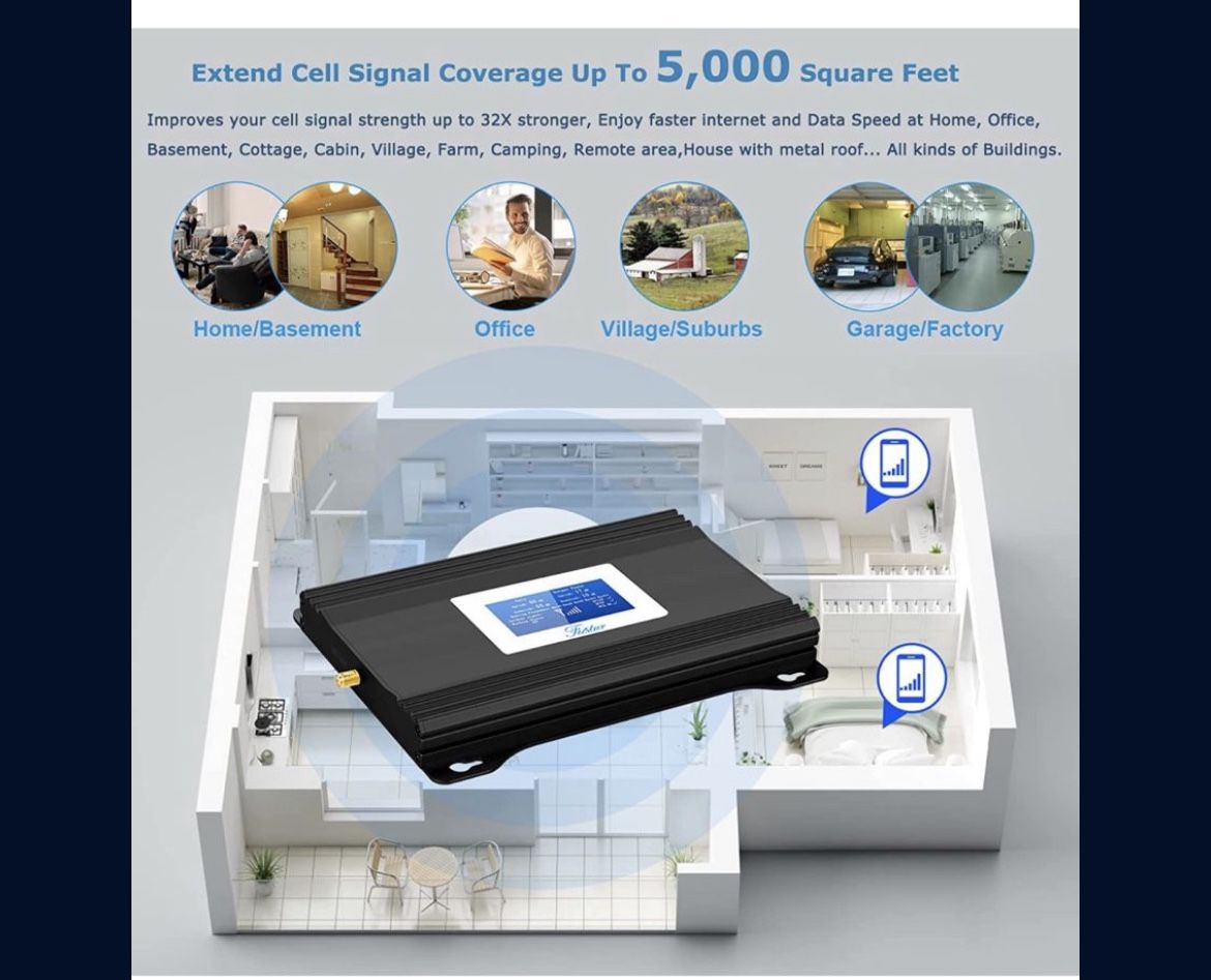 Verizon Cell Phone Signal Booster T Mobile ATT Cell Phone Booster