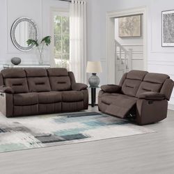 Recliner Sofa And Loveseat With USB Port Brand New