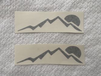 Mountain Sunset Window Decal
