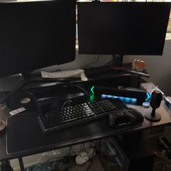 Gaming Setup (Xbox, PC, Chair, Speaker, Two Monitor,  Mouse, Key Board)