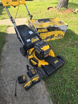 Dewalt mower batteries and charger