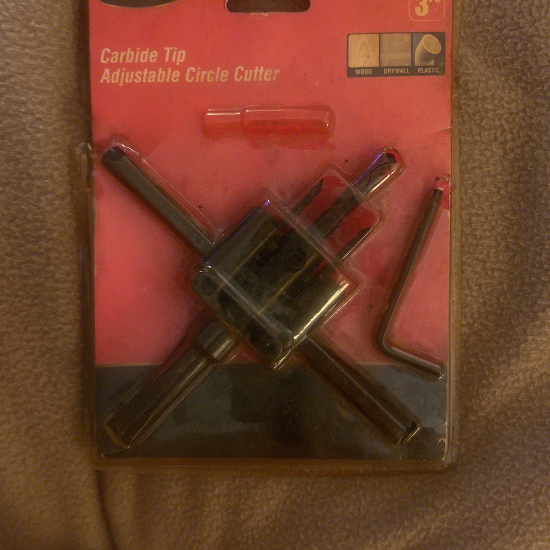 Warrior Carbide Tip Adjustable Circle Cutter 3 Piece