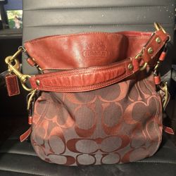 Burgundy Red Coach Purse 