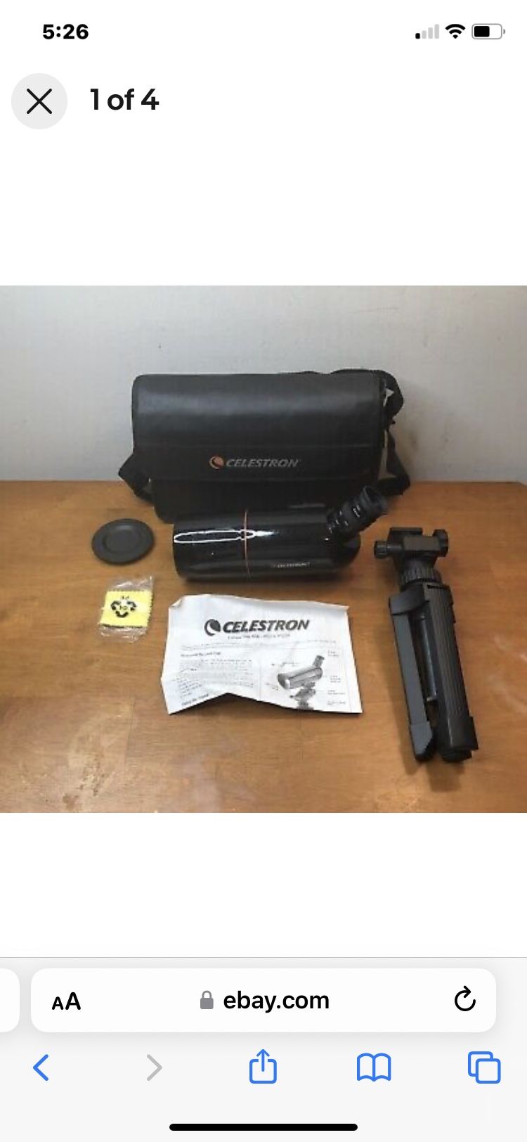 Celestron Telescope C65 Mini Mak Angles Spotting Scope Kit With Tripod