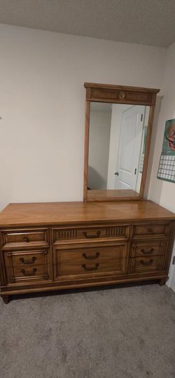 Dresser and mirror