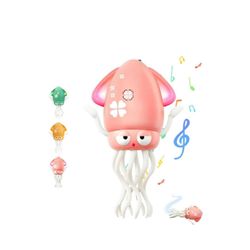 Dancing Octopus Baby Toy – USB Rechargeable Electric Crawling Tummy Time Toy, Magical Musical Squid with LED Lights, Music & Obstacle Avoidance – Birt