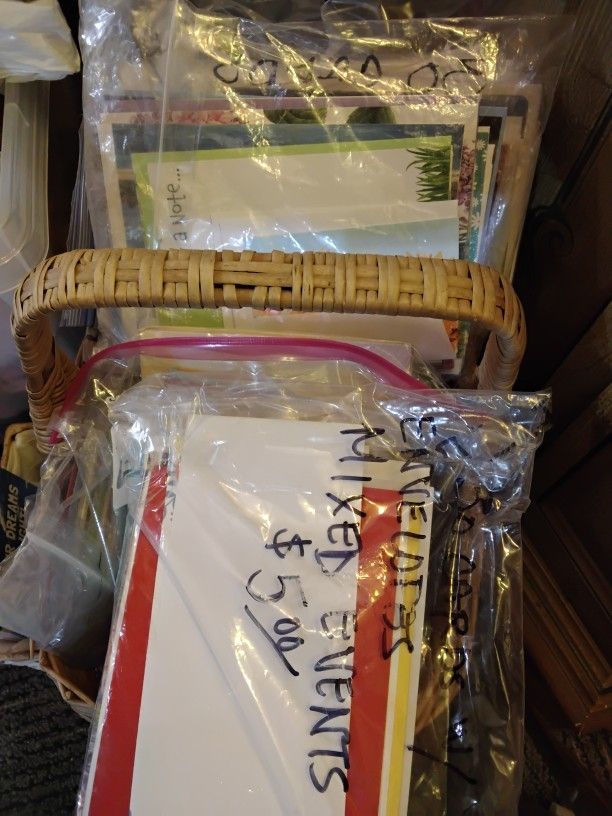 CARDS AND ENVELOPES OF ALL OCCASSIONS AND HOLIDAYS-30 PER BAG