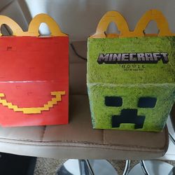 McDonald's "MINECRAFT Movie" collector Happy Meal boxes