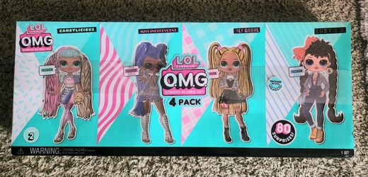 LOL Surprise! OMG 4 Pack Fashion Doll Set with 80 Surprises