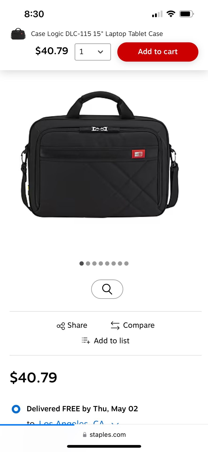 Case Logic Laptop Case - Like New!