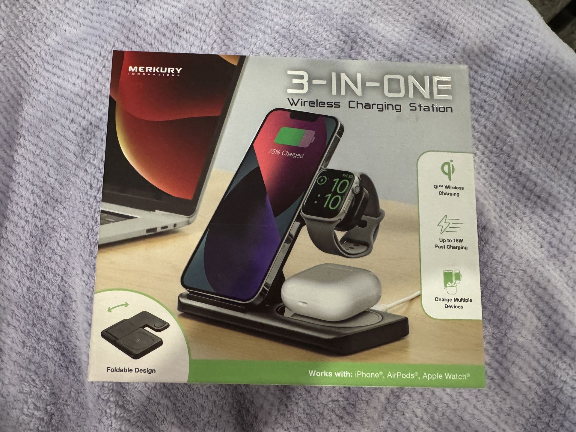 Merkury 3-in-One Wireless Charging Station