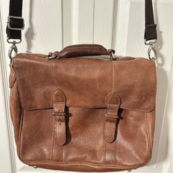Leather Messenger Bag With Shoulder strap