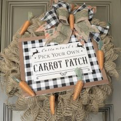 Carrots And More Easter Wreath