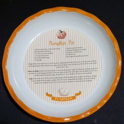 9 Inch Ceramic Pumpkin Pie Dish