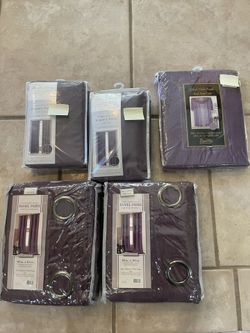 NIB Purple Long Curtains